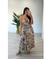Vestido lino tropical
