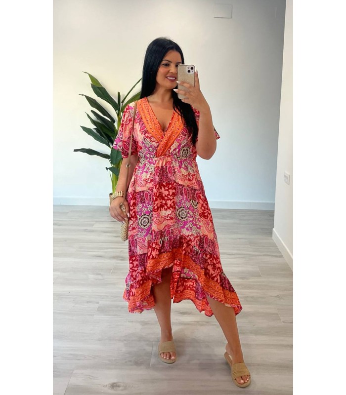 Vestido Zahora naranja