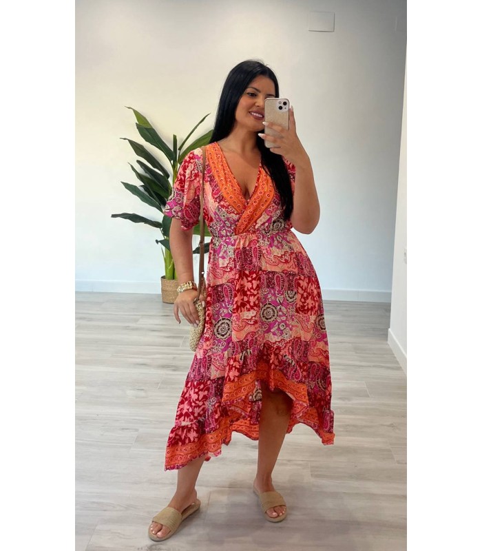 Vestido Zahora naranja