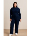 Conjunto de punto trenzado azul marino