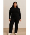 Conjunto de punto trenzado negro