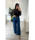 Body de encaje con elastico negro