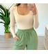Body de licra con escote crudo