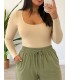 Body de licra con escote crudo