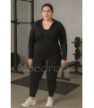 Conjunto deportivo de licra 3 piezas negro