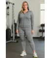 Conjunto deportivo de licra 3 piezas gris