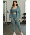 Conjunto deportivo de licra 3 piezas verde