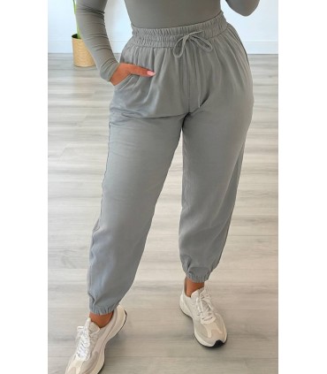 Pantalón bombacho gris