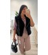 Camisa vichy burdeos