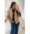 Gabardina corta camel
