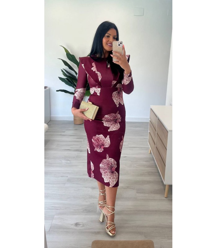 Vestido kinau granate