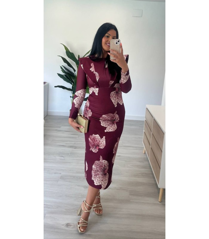 Vestido kinau granate