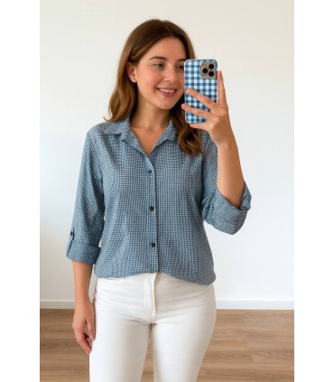 Camisa vichy azul