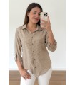 Camisa vichy piedra