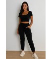 Pantalón jogger estilo cargo negro