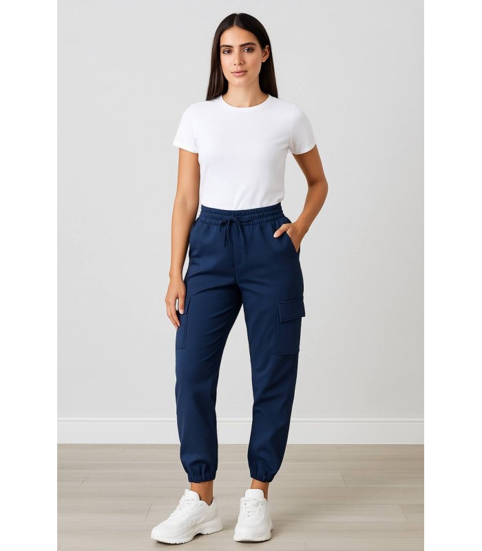 Pantalón jogger estilo cargo marino