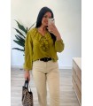 Camisa Volantes verde