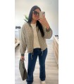 Bomber cuadros verde