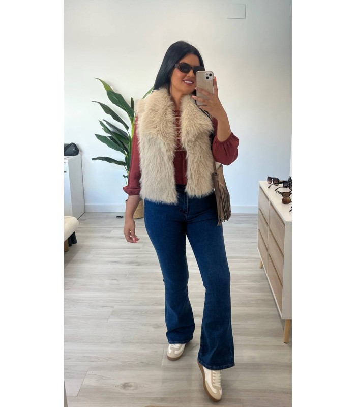 Camisa brocados teja