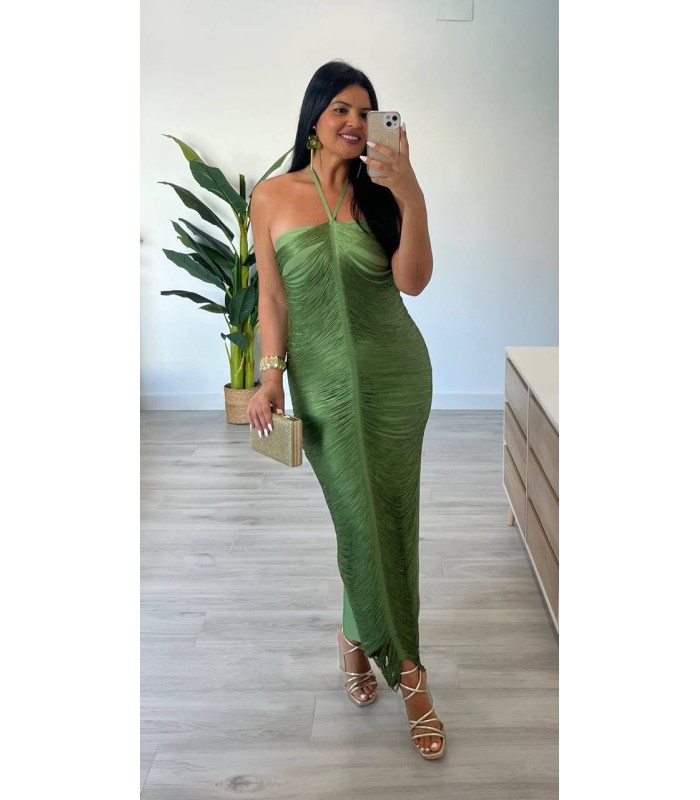 Vestido Esmeralda flecos