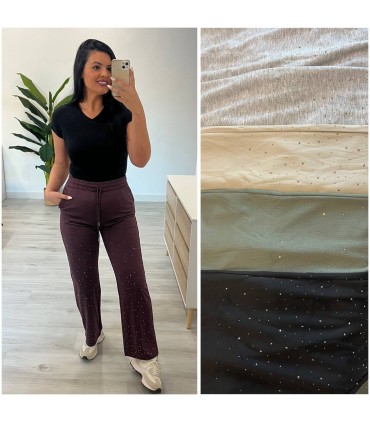 Pantlón algodón perlas