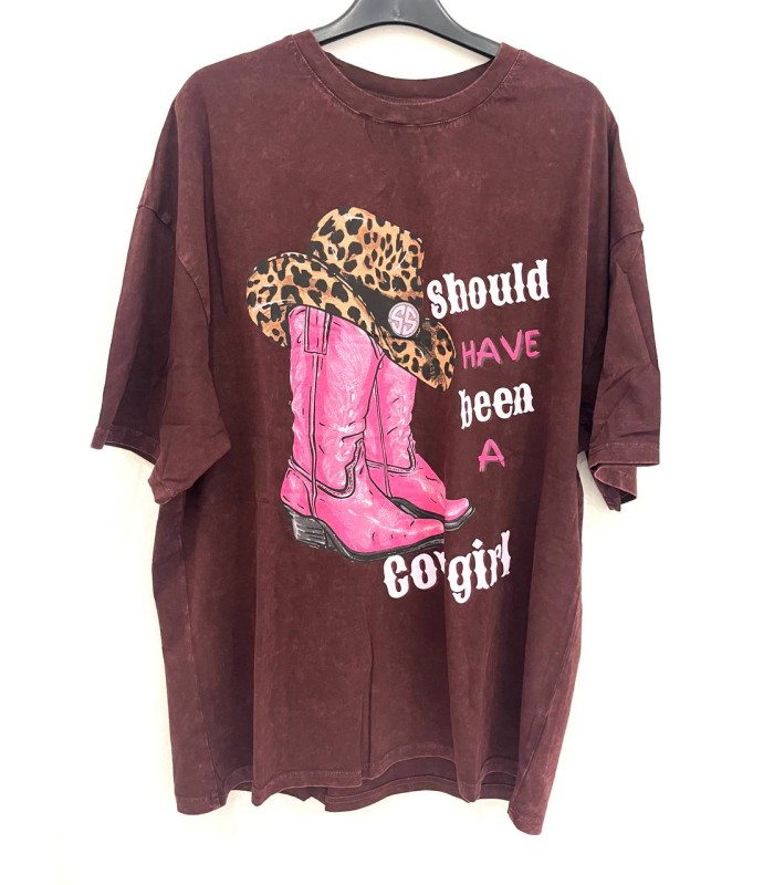 Camiseta oversice algodón bota