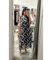 Vestido Irina crudo azul