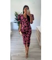 Vestido Niseal floral marrón