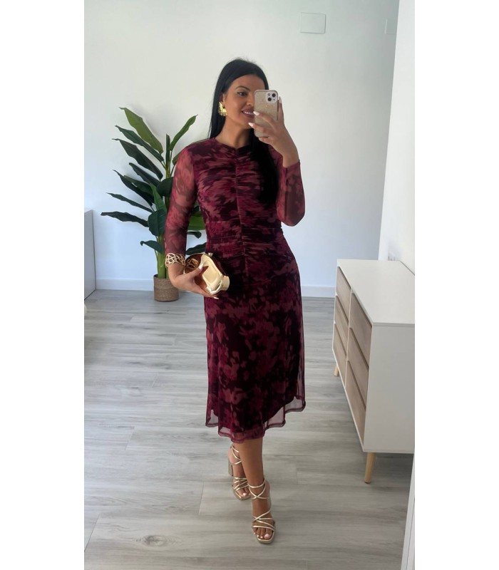 Vestido Belinda buganvilla