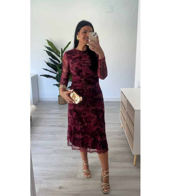 Vestido Belinda buganvilla