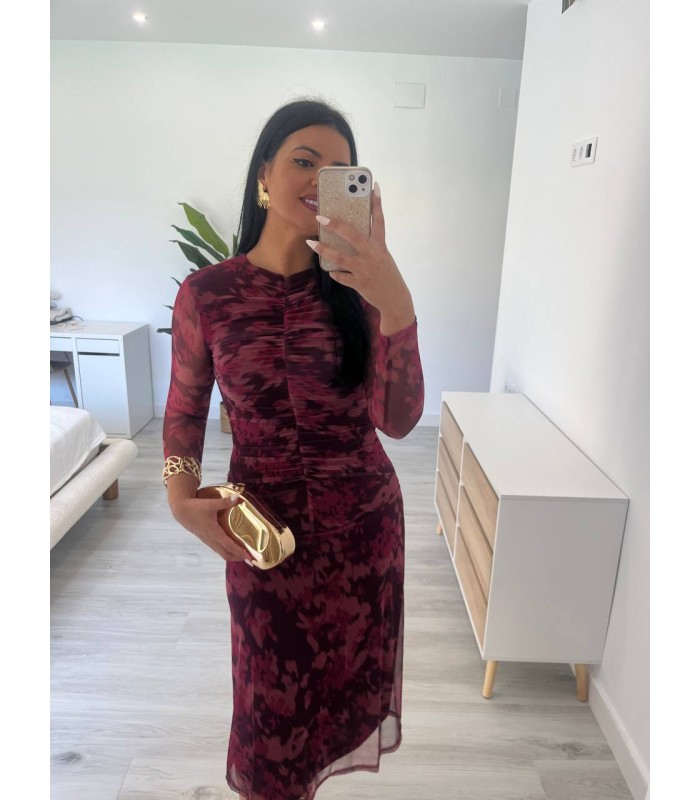 Vestido Belinda buganvilla