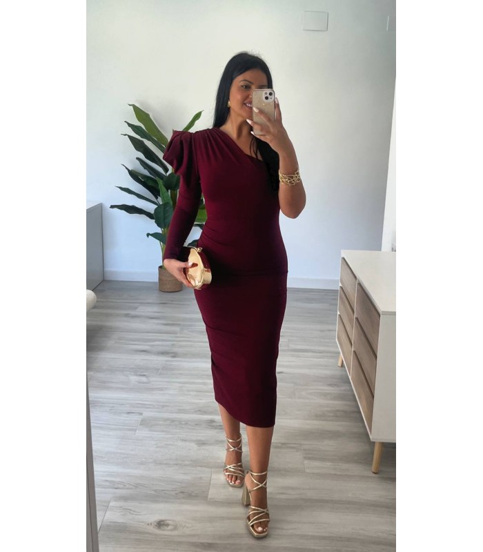 Vestido Brenda burdeos