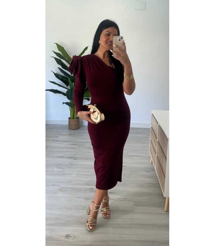Vestido Brenda burdeos