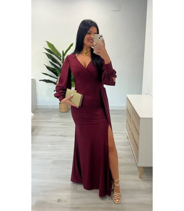 Vestido largo Fantasy vino