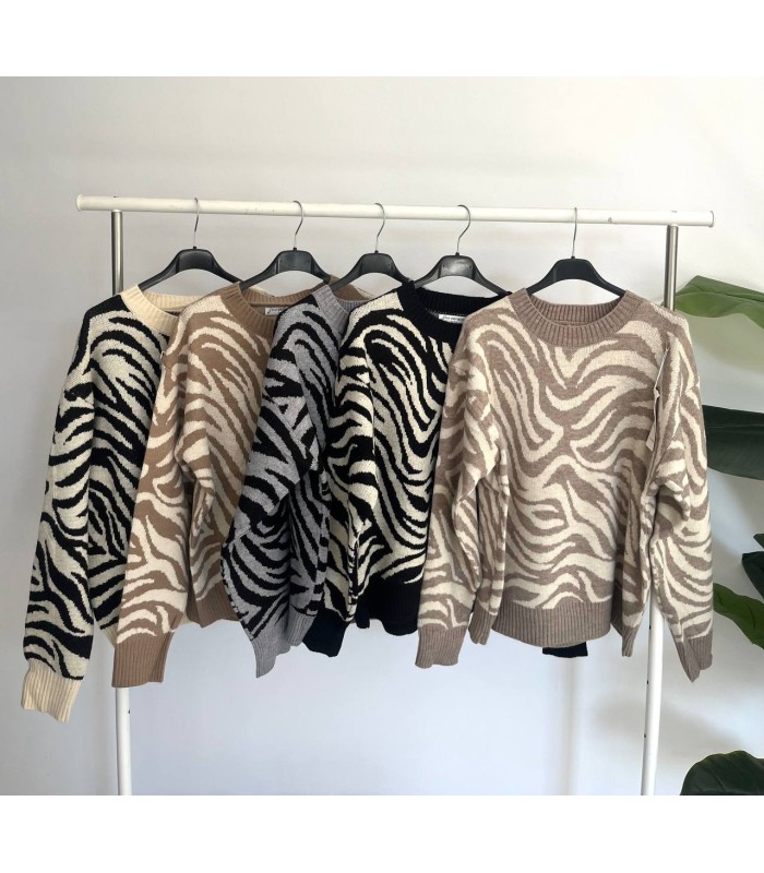 Jersey ancho animal print