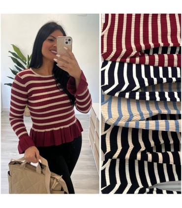 Jersey pegado rallas volante