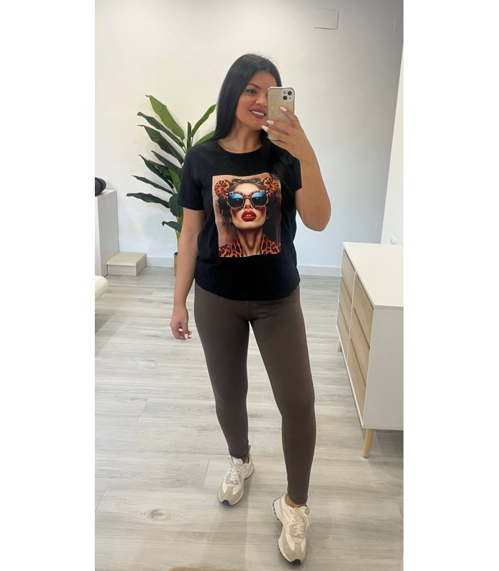 Malla licra tiro medio