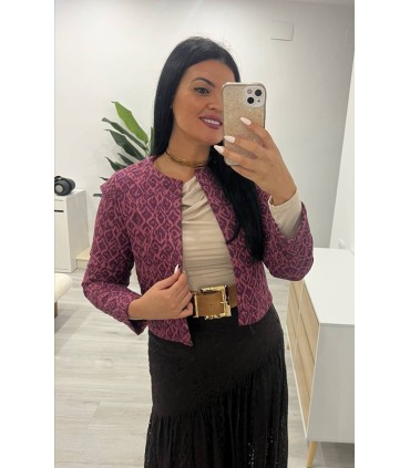 Chaqueta Olivia buganvilla