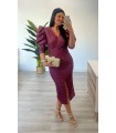 Vestido Niseal buganvilla combinado